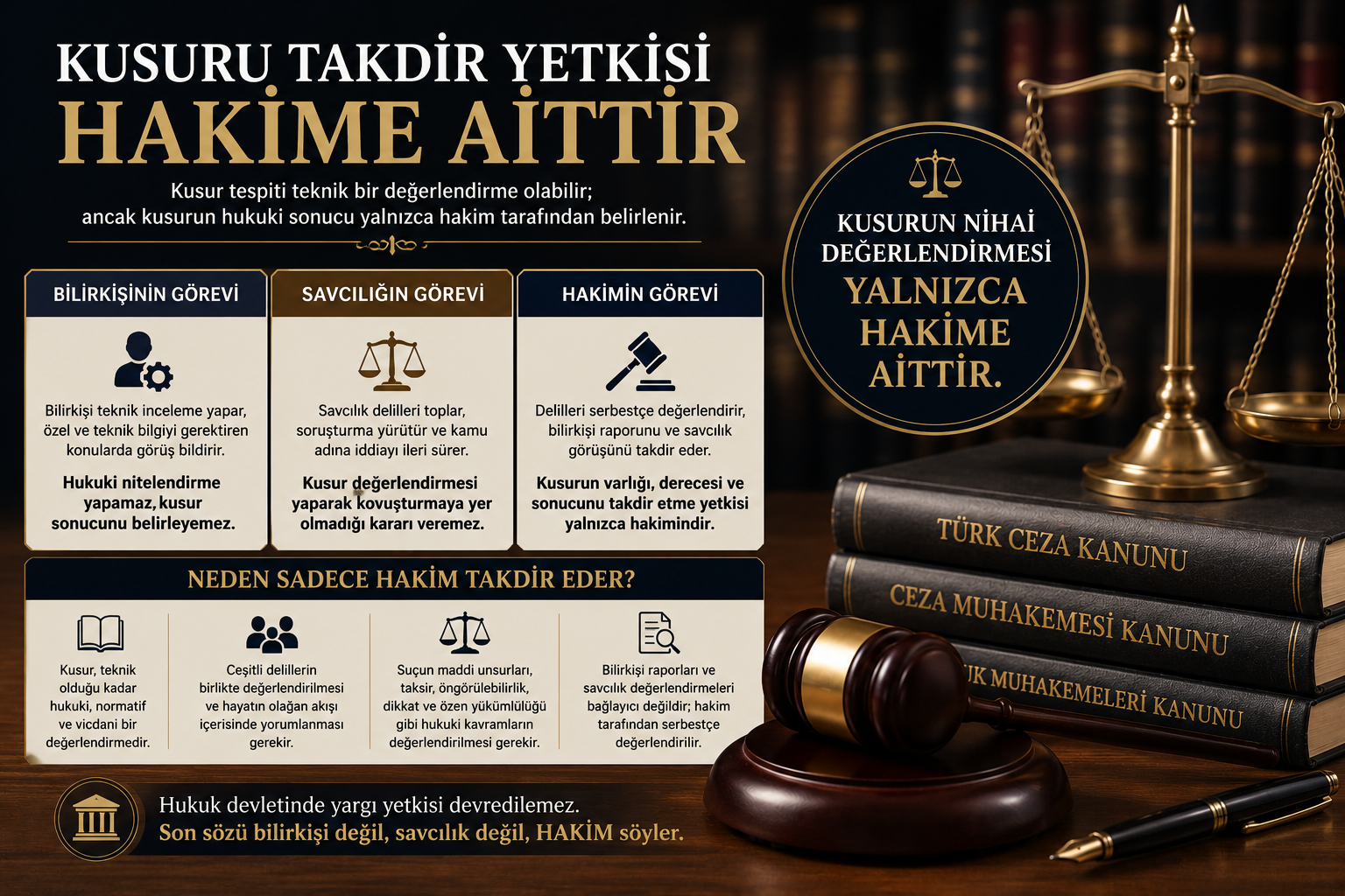 Kusur Sonucunu Belirlemek Bilirkişinin Değil Hakimin Görevidir