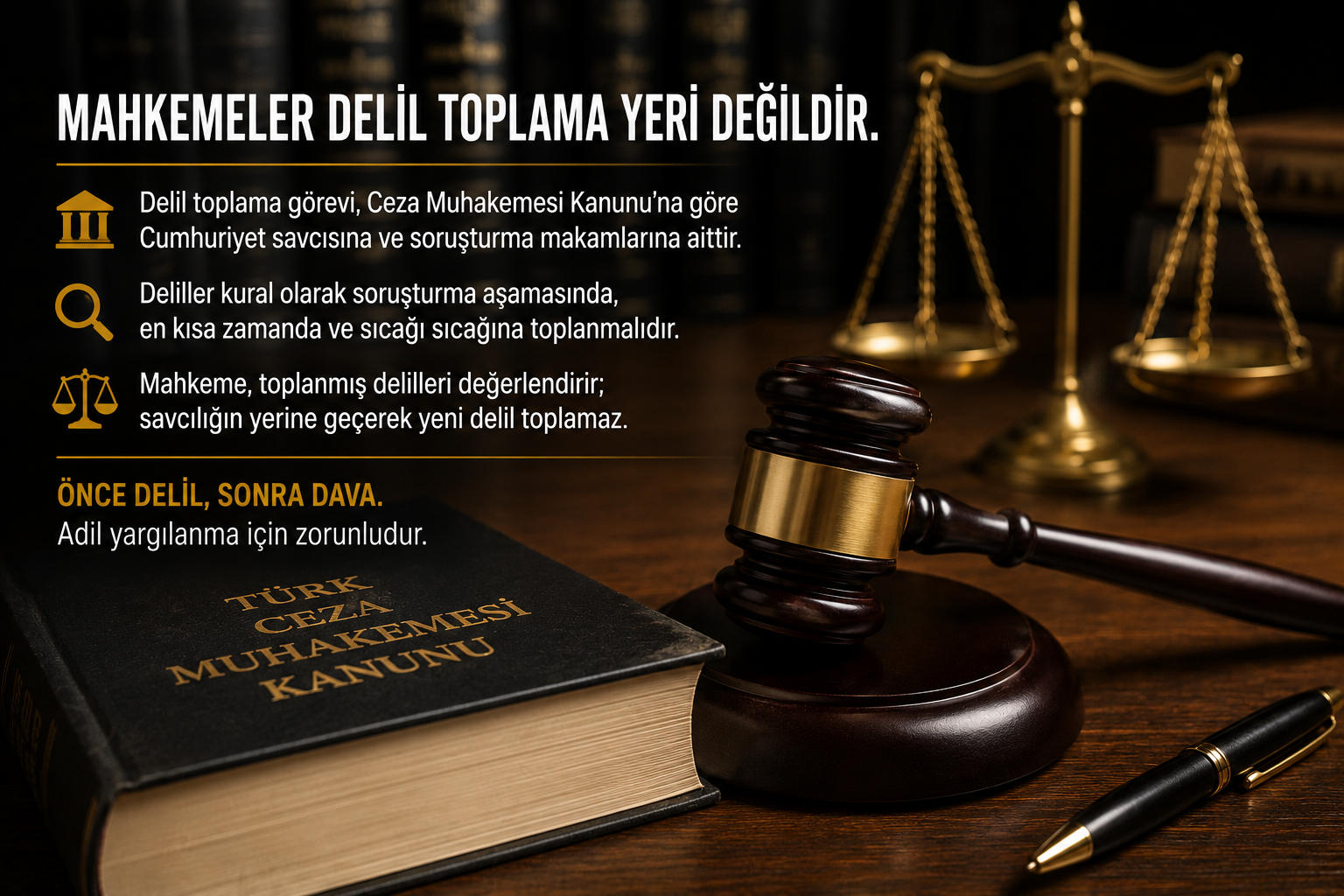 Ceza Yargılamasında Mahkemeler Delil Toplama Yeri Değildir